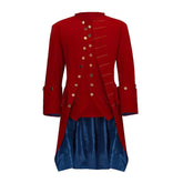 Elegant Medieval Men's Uniform Jacket - Halloweez Noble Red Tuxedo Suit - Halloweez